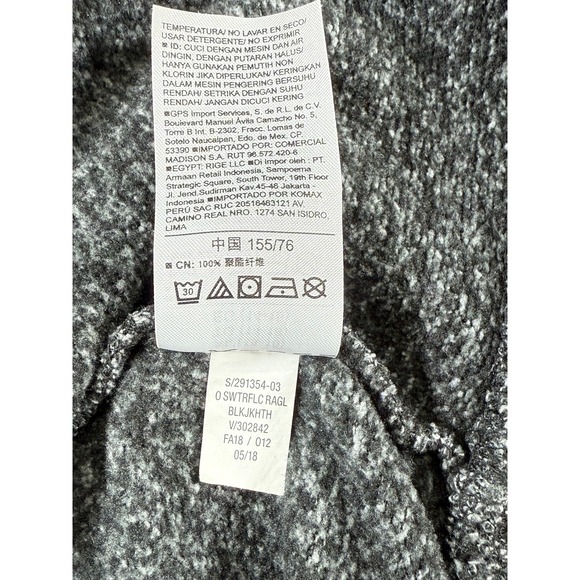 Old Navy Kids Boys XL 14 16 Gray Black Speckled Quarter Zip Pullover Sweater - Picture 7 of 7